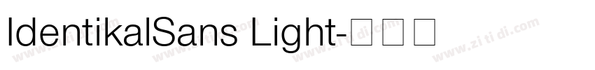 IdentikalSans Light字体转换